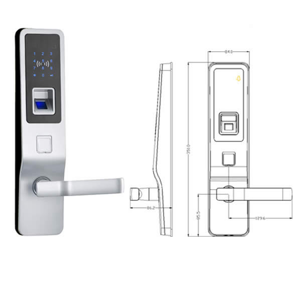 Высококачественный замок с кнопочной консолью и биометрическим доступом по отпечатку пальца LockTok модель LTH011 